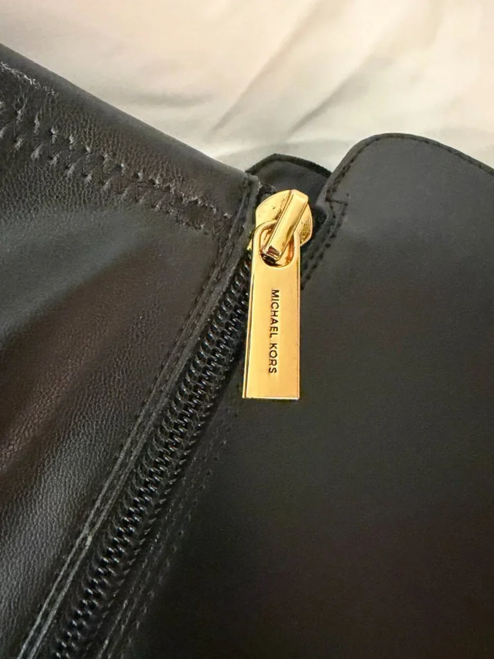 Super tall Michael Kors Black Leather Boots  Size 8 NWOT